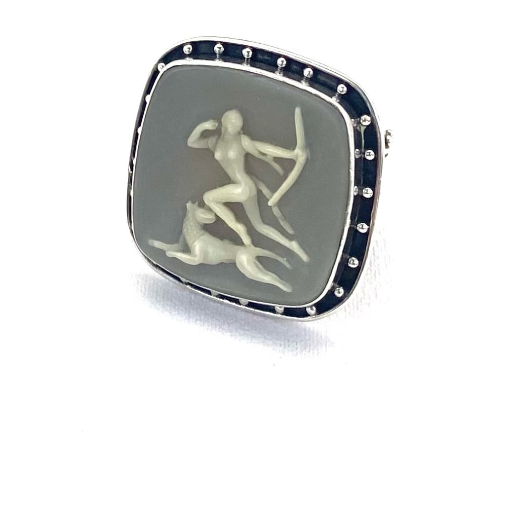 Vintage Cameo Ring By Mars And Valentine